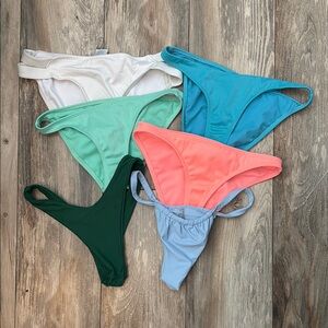 Lot of 6 Bikini Bottoms Size Small